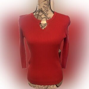 Ribbed long sleeve sweater